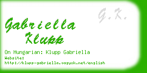 gabriella klupp business card